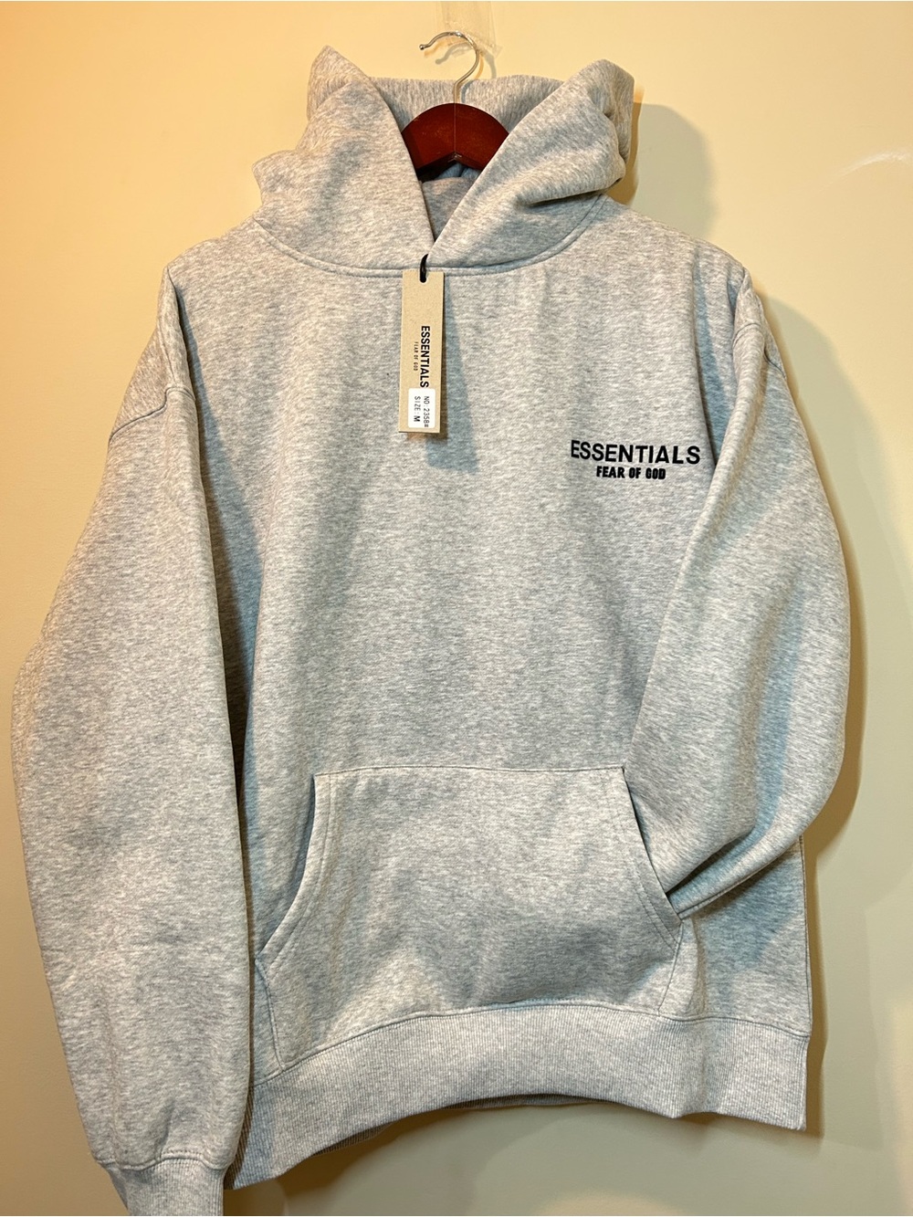 Fear of God Essentials Light Gray Pullover Hoodie